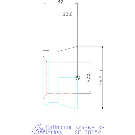 Hainbuch Szorítóvas sima 38 mm