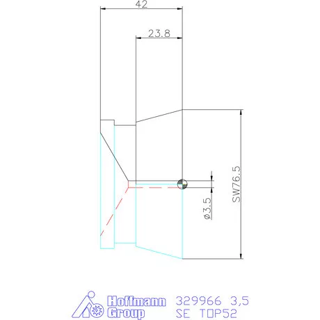 Hainbuch Szorítóvas sima 3,5 mm
