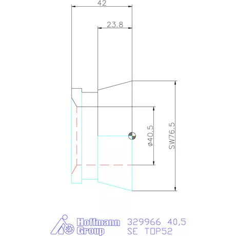 Hainbuch Szorítóvas sima 40,5 mm
