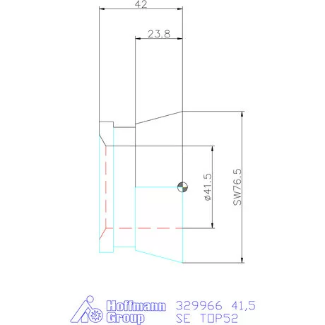 Hainbuch Szorítóvas sima 41,5 mm