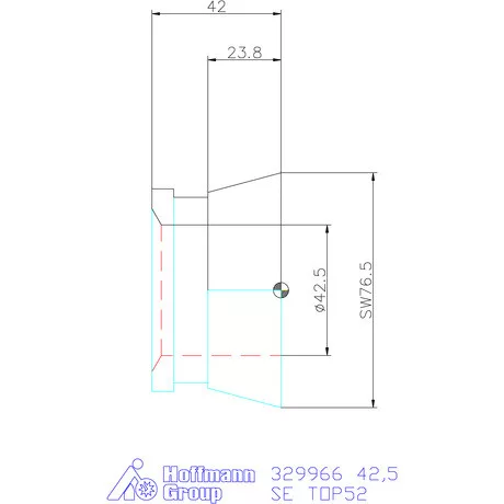 Hainbuch Szorítóvas sima 42,5 mm