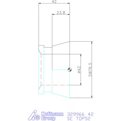 Hainbuch Szorítóvas sima 42 mm