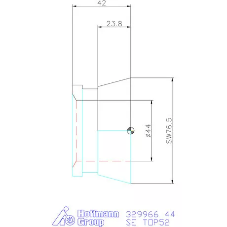 Hainbuch Szorítóvas sima 44 mm