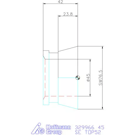 Hainbuch Szorítóvas sima 45 mm