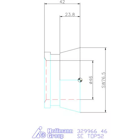 Hainbuch Szorítóvas sima 46 mm