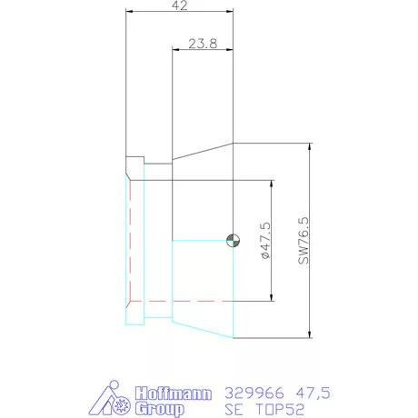 Hainbuch Szorítóvas sima 47,5 mm