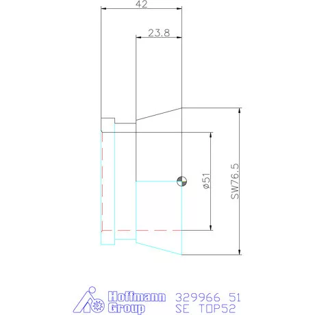 Hainbuch Szorítóvas sima 51 mm