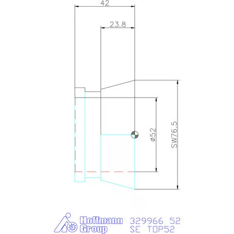 Hainbuch Szorítóvas sima 52 mm