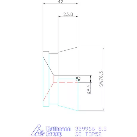 Hainbuch Szorítóvas sima 8,5 mm