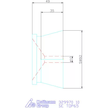 Hainbuch Szorítóvas sima 10 mm
