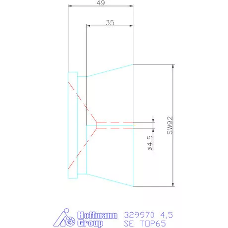 Hainbuch Szorítóvas sima 4,5 mm