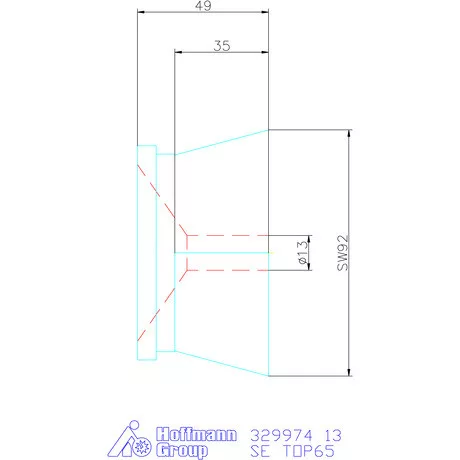 Hainbuch Szorítóvas kereszt- és hosszanti recézés 13 mm