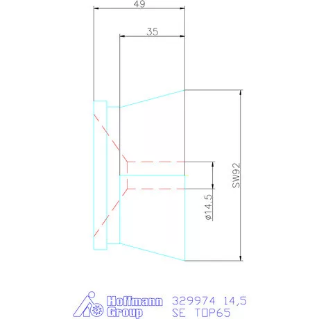 Hainbuch Szorítóvas kereszt- és hosszanti recézés 14,5 mm