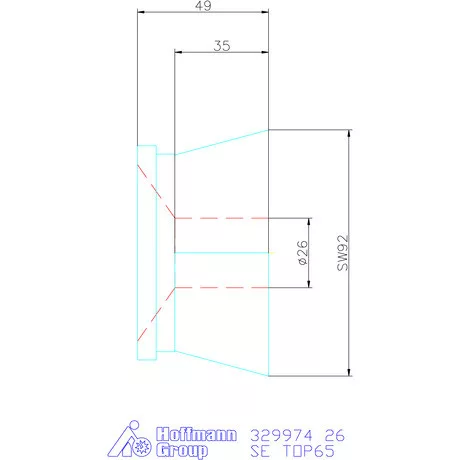Hainbuch Szorítóvas kereszt- és hosszanti recézés 26 mm