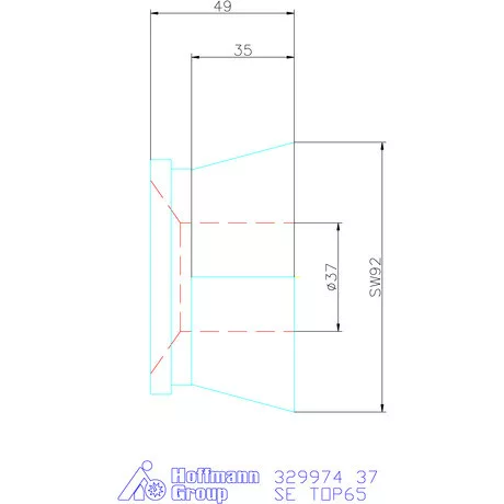 Hainbuch Szorítóvas kereszt- és hosszanti recézés 37 mm