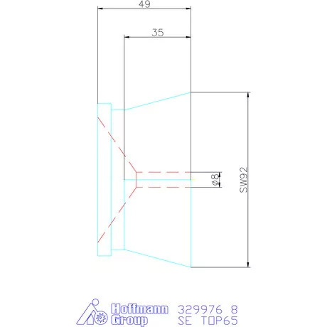Hainbuch Szorítóvas lágy 8 mm