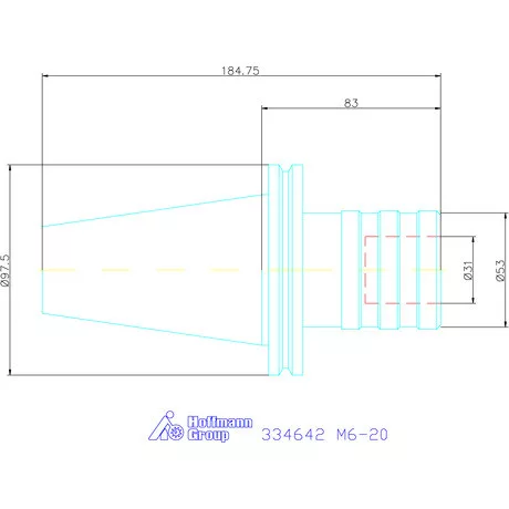 Holex Gyorscserés menetfúró tokmány M6-20