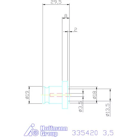 Holex Gyorscsere betét biztonsági megcsúszó tengelykapcsoló nélkül 3,5 mm