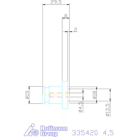 Holex Gyorscsere betét biztonsági megcsúszó tengelykapcsoló nélkül 4,5 mm