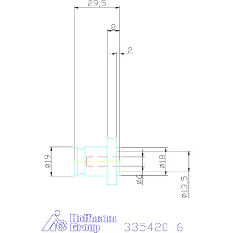 Holex Gyorscsere betét biztonsági megcsúszó tengelykapcsoló nélkül 6 mm