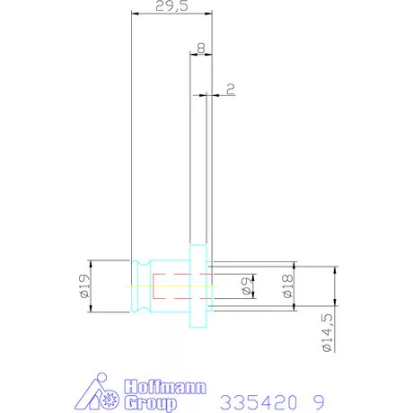 Holex Gyorscsere betét biztonsági megcsúszó tengelykapcsoló nélkül 9 mm