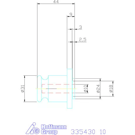 Holex Gyorscsere betét biztonsági megcsúszó tengelykapcsoló nélkül 10 mm