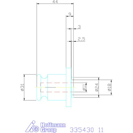 Holex Gyorscsere betét biztonsági megcsúszó tengelykapcsoló nélkül 11 mm