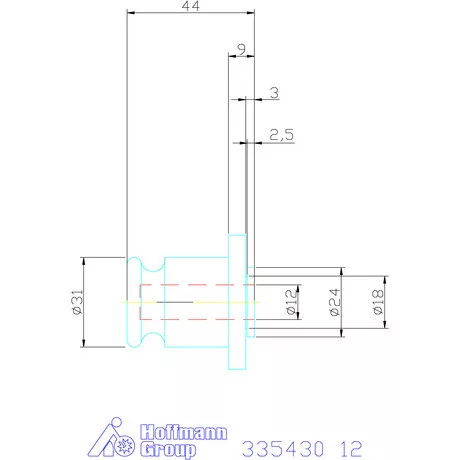 Holex Gyorscsere betét biztonsági megcsúszó tengelykapcsoló nélkül 12 mm