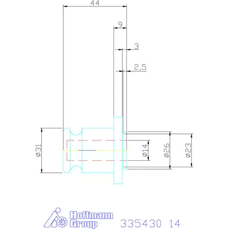 Holex Gyorscsere betét biztonsági megcsúszó tengelykapcsoló nélkül 14 mm