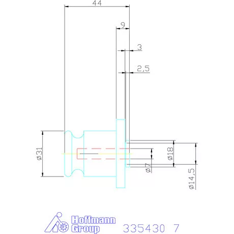Holex Gyorscsere betét biztonsági megcsúszó tengelykapcsoló nélkül 7 mm