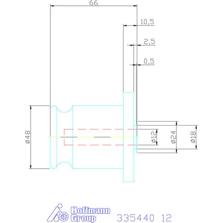 Holex Gyorscsere betét biztonsági megcsúszó tengelykapcsoló nélkül 12 mm