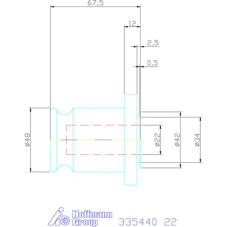Holex Gyorscsere betét biztonsági megcsúszó tengelykapcsoló nélkül 22 mm