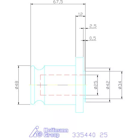 Holex Gyorscsere betét biztonsági megcsúszó tengelykapcsoló nélkül 25 mm