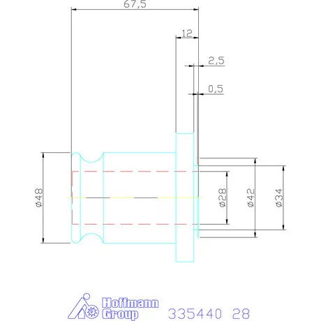 Holex Gyorscsere betét biztonsági megcsúszó tengelykapcsoló nélkül 28 mm
