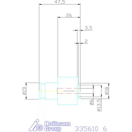 Holex Gyorscsere betét biztonsági megcsúszó tengelykapcsolóval 6 mm