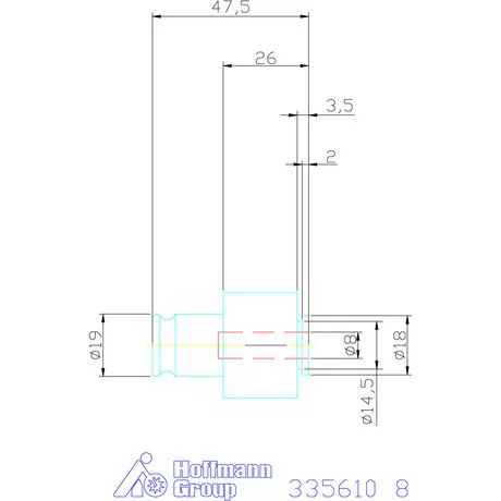 Holex Gyorscsere betét biztonsági megcsúszó tengelykapcsolóval 8 mm