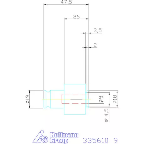 Holex Gyorscsere betét biztonsági megcsúszó tengelykapcsolóval 9 mm