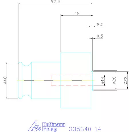 Holex Gyorscsere betét biztonsági megcsúszó tengelykapcsolóval 14 mm