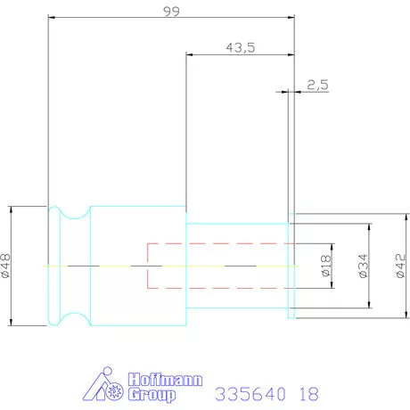 Holex Gyorscsere betét biztonsági megcsúszó tengelykapcsolóval 18 mm