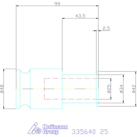 Holex Gyorscsere betét biztonsági megcsúszó tengelykapcsolóval 25 mm