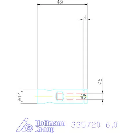 Holex Weldon elem kiegyenlítéssel, rövid 6 mm