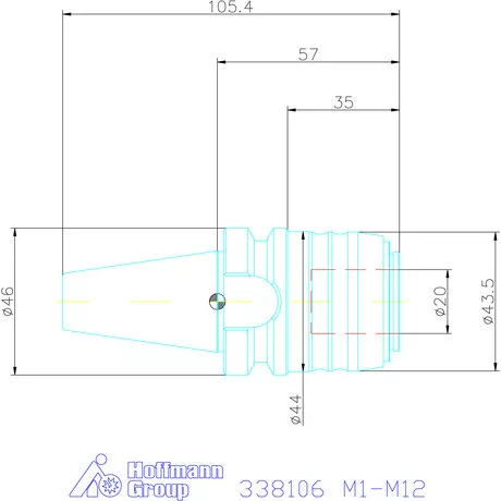 Menetfúró befogó MLA IK 50 bar M1-12
