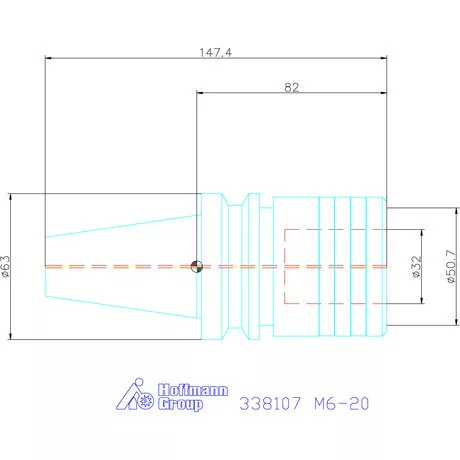 Garant Menetfúró befogó MLA IK 50 bar M6-20