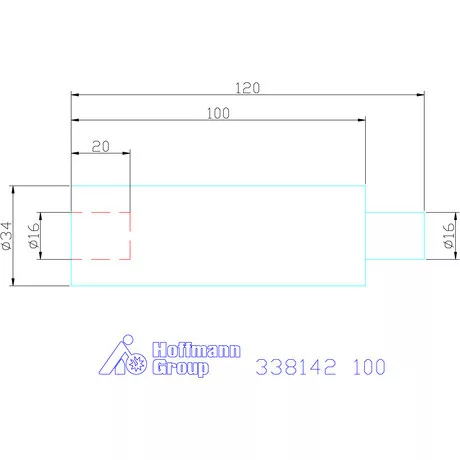 Közdarab MLA 100 mm