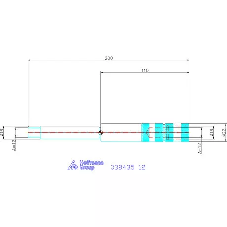 Holex Menetfúró toldó Belső hűtéssel 12