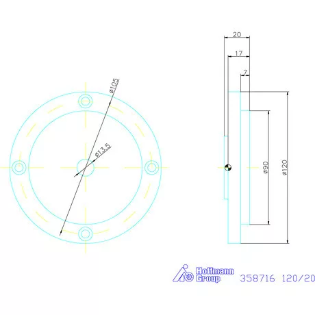 Garant Cserélhető lap mágneses megfogóhoz, PA 120/20 mm