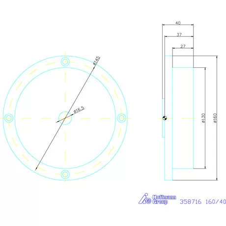 Garant Cserélhető lap mágneses megfogóhoz, PA 160/40 mm
