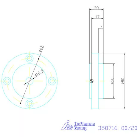 Garant Cserélhető lap mágneses megfogóhoz, PA 80/20 mm