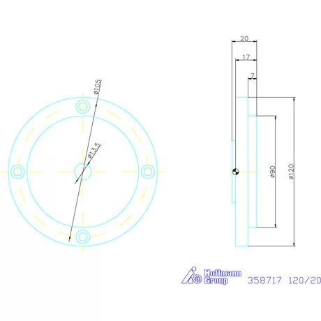 Garant Cserélhető lap mágneses megfogóhoz, alumínium 120/20 mm