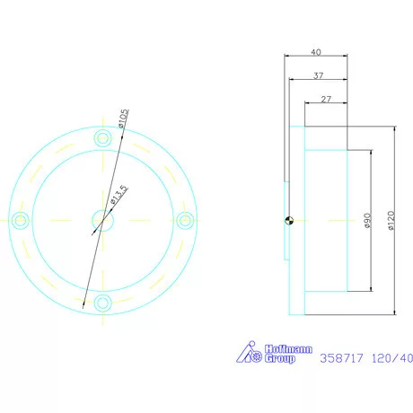 Garant Cserélhető lap mágneses megfogóhoz, alumínium 120/40 mm